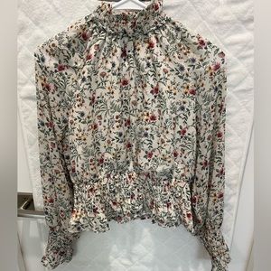 Papercrane Floral Blouse Size Medium